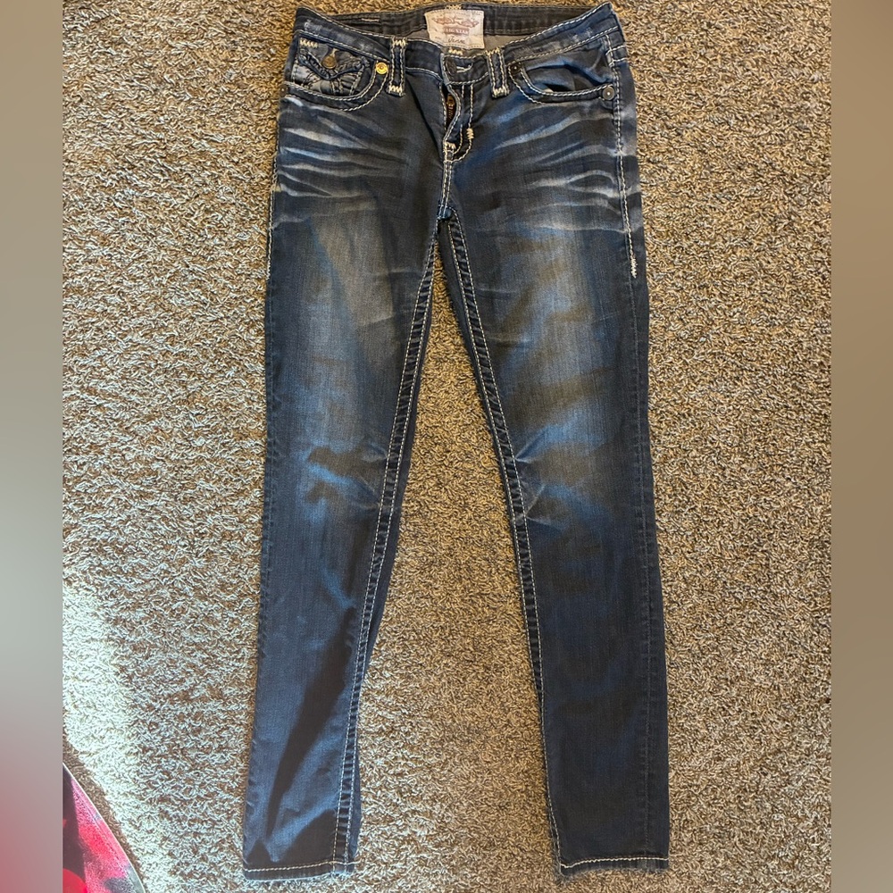 Big Star Jenae skinny jeans size 30 Long thick stitch women’s